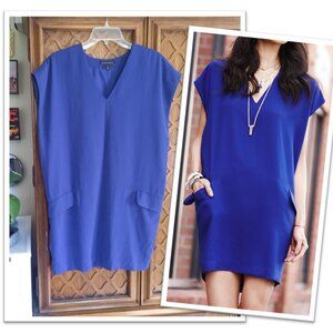 BANANA REPUPLIC Crepe Cocoon Dress - Blue, Size SP